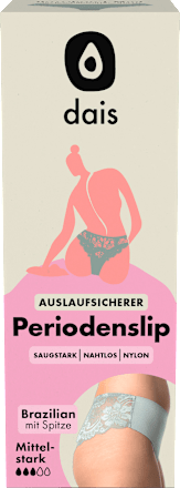 Periodenunterwäsche Brazilian mit Spitze Mint, Gr. L dais