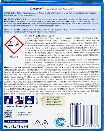 Vonný WC blok Aqua Splash Denkmit