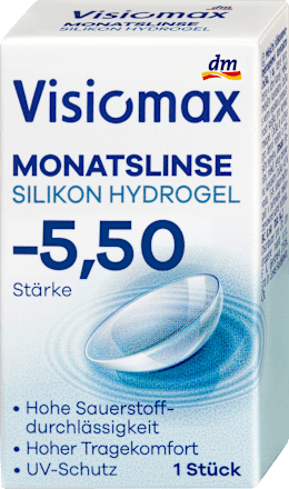 Silikon-Hydrogel Monatslinse Dioptrie -5,5 VISIOMAX
