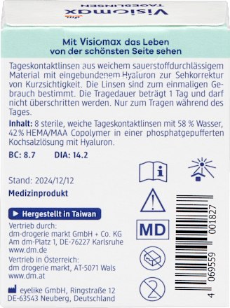 Soczewki jednodniowe -1,25 VISIOMAX