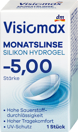 Soczewka kontaktowa miesięczna silikonowo-hydrożelowa -5,00 VISIOMAX