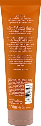 Handcreme Thailand Feeling mit Sacha-Inchi-Öl ORINIQ