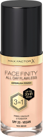 Foundation Facefinity All Day Flawless 55 Beige, LSF 20 MAX FACTOR