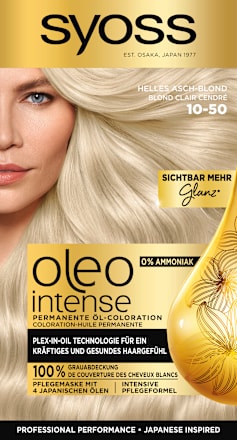 Permanente Öl-Coloration - Nr. 10-50 Helles Asch-Blond Syoss Oleo Intense