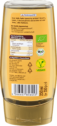 Agavensirup Vanille dmBio