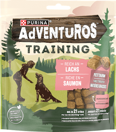 Hundeleckerli Adventouros Training reich an Lachs Purina Adventuros