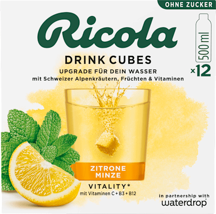 Getränkewürfel Saft Zitrone Minze Ricola