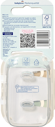 Succhietto anatomico in silicone, 0-6 mesi, assort. babylove