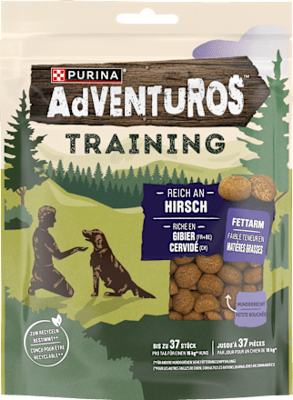 Hundesnacks Training mit Hirsch Purina Adventuros