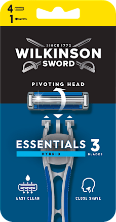 Maszynka do golenia z wymiennymi ostrzami (4 szt) Essential 3 Hybrid WILKINSON SWORD