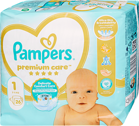 Pelenka újszülött, 1-es méret, 2-5 kg Pampers Premium Care