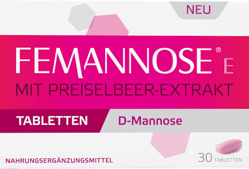 Femannose E D-Mannose 1g Tabletten mit Preiselbeer-Extrakt 30 St FEMANNOSE