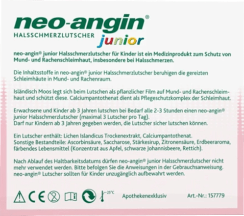 neo-angin junior Halsschmerzlutscher neo-angin