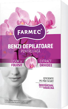 Benzi depilatoare cu orhidee pentru față farmec