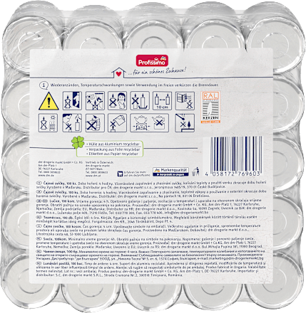 Teelichter Alu Profissimo