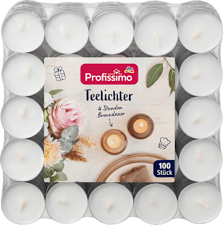 Čajne sveće - bele Profissimo