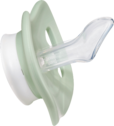 Schnuller Silikon anatomisch, beige/mint, Gr. 1, 0-6 Monate babylove