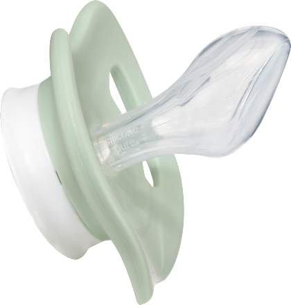 Schnuller Silikon anatomisch, beige/mint, Gr. 2, 5-18 Monate babylove