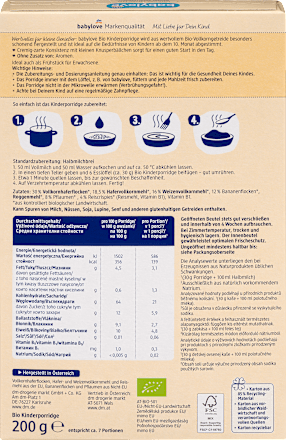 Porridge Banane & Pflaume ab dem 10. Monat babylove
