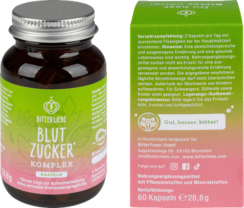 Kapseln Blutzucker Komplex BitterLiebe