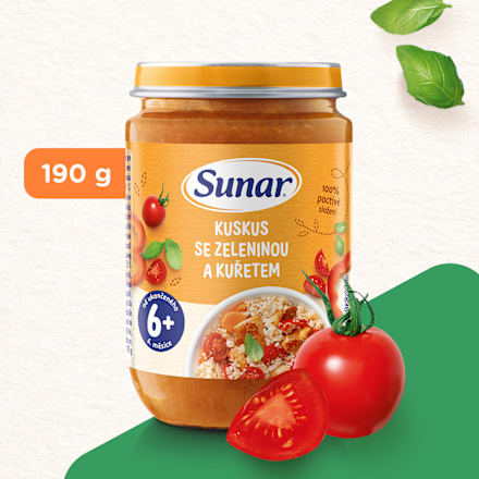 Príkrm kuskus so zeleninou a kuraťom Sunar
