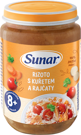 příkrm rizoto s kuřetem a rajčaty 8m+ Sunar