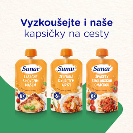 příkrm stroganoff s hovězím a rýží 12m+ Sunar