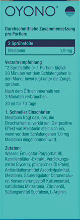 Oyono Nacht Intens Melatoninspray OYONO