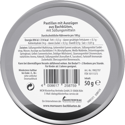 Murnauers Bachblüten Original Bonbons MURNAUERS