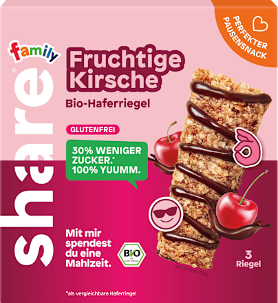 Müsliriegel Fruchtige Kirsche share