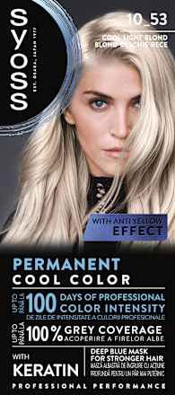 Vopsea de păr permanentă 10-53 Blond deschis rece syoss