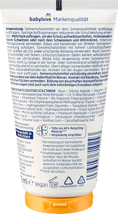 Sonnencreme Baby ultra sensitive LSF 50+ babylove