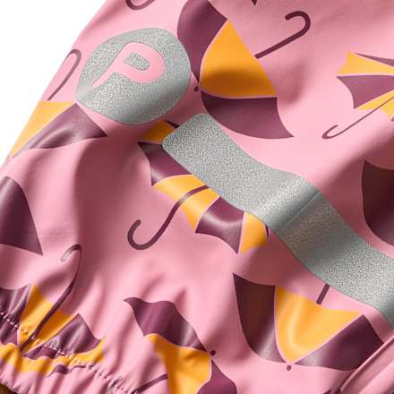 Regenhose mit Schirm-Muster, rosa, Gr.  98/104 PUSBLU