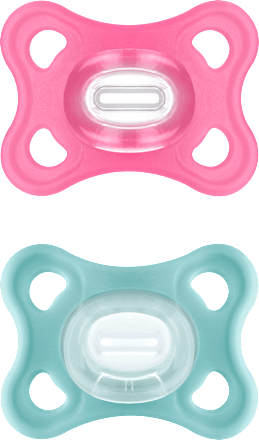 Schnuller Comfort Silikon, pink/grün, 3-12 Monate mam