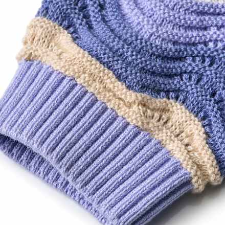 Strickjacke mit Wellen-Muster und Ajour-Struktur, blau, Gr. 86 ALANA