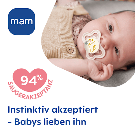 Schnuller Supreme blau/beige 0-6 Monate mam