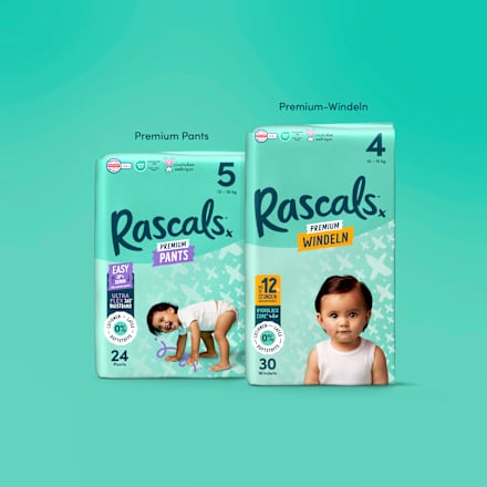 Windeln Premium Gr. 4 (10-15 kg) Rascals