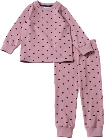 Schlafanzug Pro Climate mit Herz-Muster, lila, Gr. 110/116 ALANA
