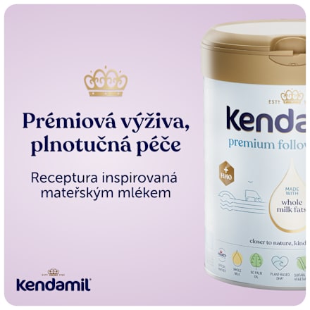 pokračovací mléčná kojenecká výživa 2 Premium HMO 6m Kendamil