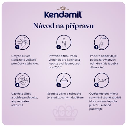 pokračovací mléčná kojenecká výživa 2 Premium HMO 6m Kendamil