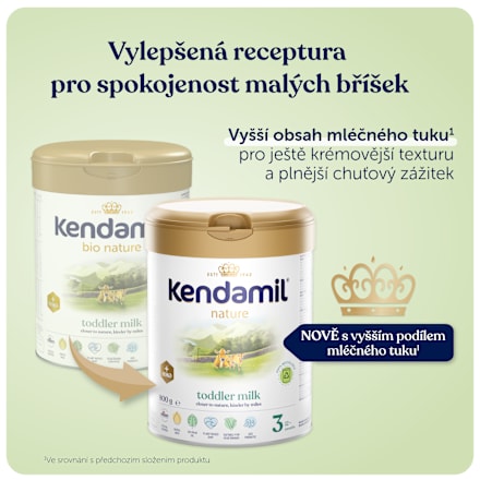nature pokračovací mléčná kojenecká výživa 3 HMO 12m Kendamil