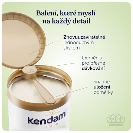 nature pokračovací mléčná kojenecká výživa 3 HMO 12m Kendamil