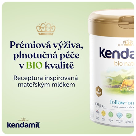 bio nature pokračovací mléčná kojenecká výživa 2 HMO 6m Kendamil