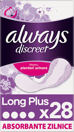 Absorbante zilnice pentru incontinență urinară Liners Long Plus always