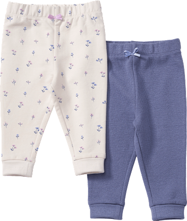 Leggings mit Mitwachsfunktion & Blumen-Muster, blau + weiß, Gr. 56 62 ALANA
