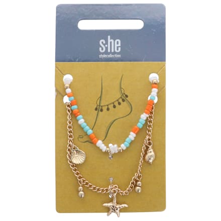 Fußkette-Set gold mit Seestern s-he stylecollection