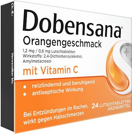 Lutschtabletten Orangengeschmack mit Vitamin C Dobensana