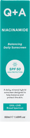 Crema solare quotidiana riequilibrante Niacinamide SPF50 Q+A