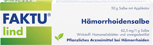 Faktu lind Hämorrhoidensalbe 62,5 mg / 1 g Salbe Wirkstoff: Hamamelisblätter- und -zweigedestillat FAKTU lind