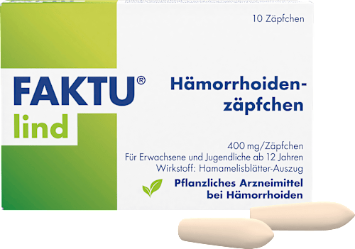 FAKTU lind Hämorrhoidenzäpfchen 400 mg / Zäpfchen FAKTU lind